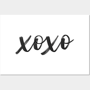 XOXO Aesthetic Black Posters and Art